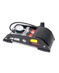 INFLADOR DE PIE DOBLE CON MANOMETRO 130 PSI MADER