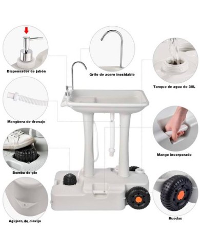 LAVABO PORTÁTIL 30 LITROS MUVIP