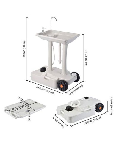 TANQUE DE AGUA PORTÁTIL 30 LITROS RUEDAS + ASA TRANSPORTE MUVIP