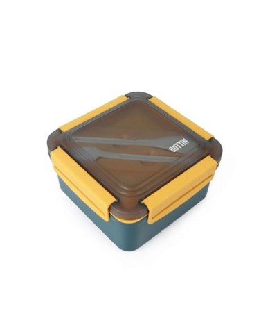 FIAMBRERA CUADRADA 1.5 LITROS INOX Y APTO PARA MICROONDAS CON CUBIERTOS