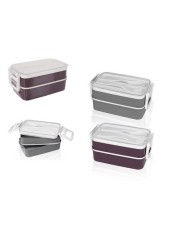 FIAMBRERA PLASTICA CON UTENSILIOS 2 NIVELES 375+475ML THERMOSPORT