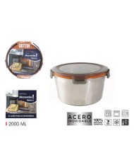TUPPER ACERO INOXIDABLE 2 LITROS APTO MICROONDAS QUTTIN