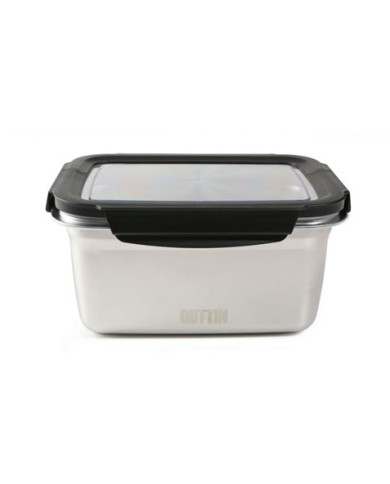 TUPPER RECTANGULAR ACERO INOXIDABLE 1.8 LITRO APTO MICROONDAS QUTTIN
