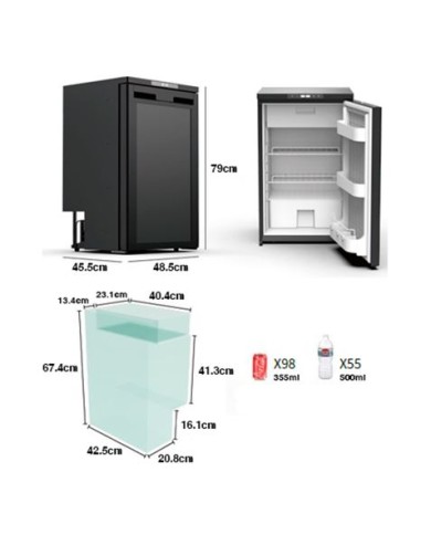 NEVERA FIJA CON COMPRESOR 12V 83 LITROS 80W MUVIP