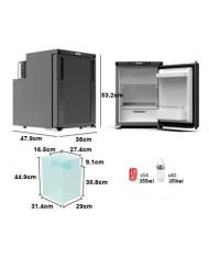 NEVERA FIJA CON COMPRESOR LG 12V 45 LITROS 60W MUVIP