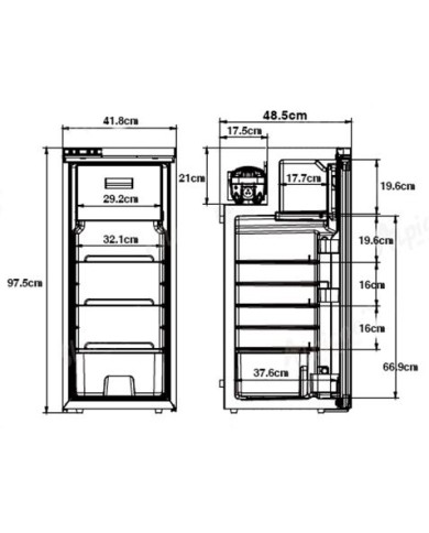 NEVERA FIJA CON COMPRESOR LG 12V 91 LITROS 80W MUVIP