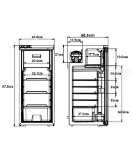 NEVERA FIJA CON COMPRESOR LG 12V 91 LITROS 80W MUVIP