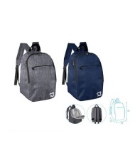 MOCHILA NEVERA POLIESTER 37X23X19 AZUL/GRIS SURTIDO