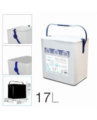 NEVERA DE POLIESTIRENO 17 LITROS CON ASAS PLASTICA