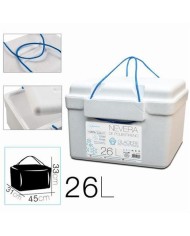 NEVERA DE POLIESTIRENO 26 LITROS CON ASAS PLASTICA