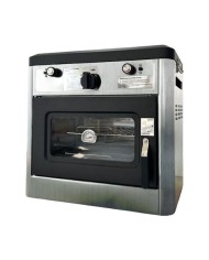 COCINA 2 FUEGOS CON TAPA + HORNO DE GAS CON SISTEMA DE SEGURIDAD MUVIP