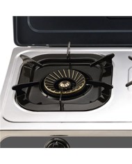 COCINA GAS INOX 3 FUEGOS SERIE STRONG + TAPA MUVIP