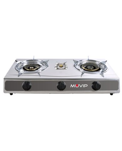 COCINA GAS INOX 3 FUEGOS SERIE STRONG MUVIP