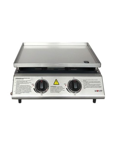 PLANCHA DE ASAR 2 FUEGOS INOXIDABLE MUVIP