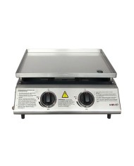 PLANCHA DE ASAR 2 FUEGOS INOXIDABLE MUVIP