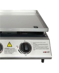 PLANCHA DE ASAR 2 FUEGOS INOXIDABLE MUVIP