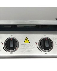 PLANCHA DE ASAR 2 FUEGOS INOXIDABLE MUVIP