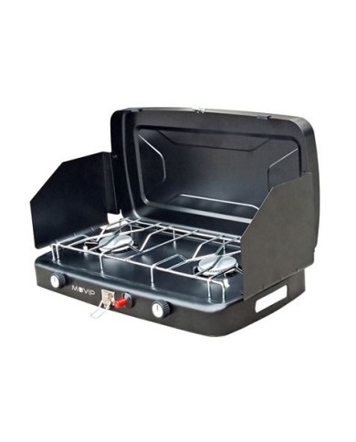 COCINA DE GAS 2 FUEGOS + PROTECTORES CONTRA VIENTO MUVIP