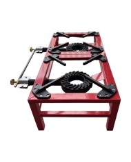 FOGÓN / HORNILLO DE GAS REFORZADO ALTA POTENCIA 2 FUEGOS 80X40CM MUVIP