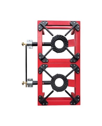 FOGÓN / HORNILLO DE GAS REFORZADO ALTA POTENCIA 2 FUEGOS 80X40CM MUVIP