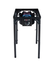 FOGÓN DE GAS ALTA POTENCIA 1 FUEGO 40X40CM AJUSTABLE 3 ALTURAS MUVIP