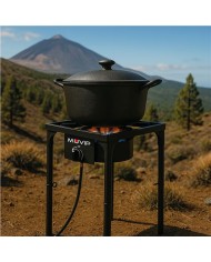 FOGÓN DE GAS ALTA POTENCIA 1 FUEGO 40X40CM AJUSTABLE 3 ALTURAS MUVIP