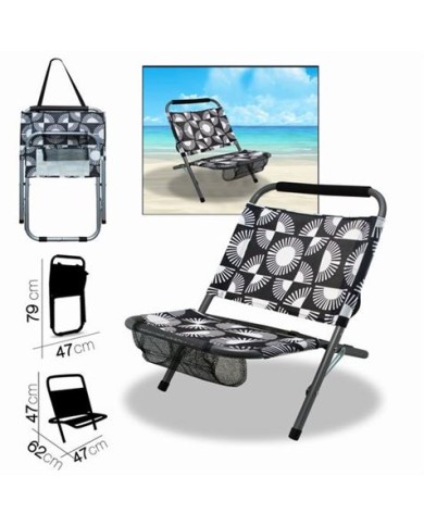 SILLA DE PLAYA GEOMÉTRICO 62X47XH47CM