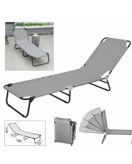 TUMBONA GRIS OSCURA PLEGABLE GRIS CLARO 185X53X24