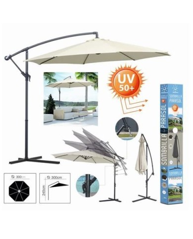 SOMBRILLA EXCENTRICA BEIGE 300CM