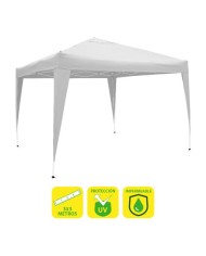 CARPA PLEGABLE ACERO 3X3 METROS BLANCA SUNGARDEN