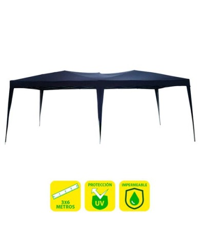 CARPA PLEGABLE ACERO 3X6 METROS AZUL OSCURO SUNGARDEN