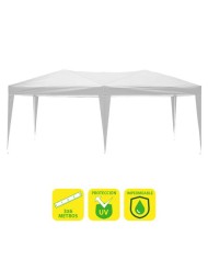 CARPA PLEGABLE ACERO 3X6 METROS BLANCA SUNGARDEN