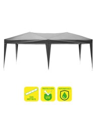 CARPA PLEGABLE ACERO 3X6 METROS GRIS SUNGARDEN