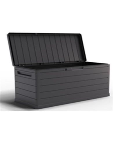 BAUL EXTERIOR 350 LITROS CON CERRADURA GRIS OSCURO ARTPLAST