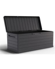 BAUL EXTERIOR 350 LITROS CON CERRADURA GRIS OSCURO ARTPLAST