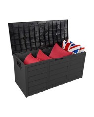 BAÚL RESINA 290 LITROS 112X49X54CM GRIS OSCURO SUNGARDEN