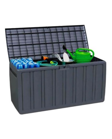 BAUL RESINA GRIS 270LITROS 117X45.5X57CM