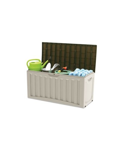 BAUL RESINA MARRON BEIGE 340LITROS 57X118X53CM