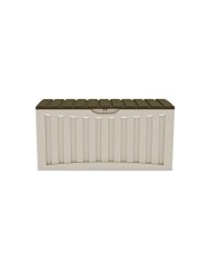 BAUL RESINA MARRON BEIGE 340LITROS 57X118X53CM