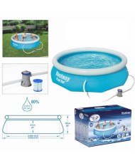 PISCINA HINCHABLE + BOMBA FILTRO 305CM DIÁMETRO X H76CM BESTWAY