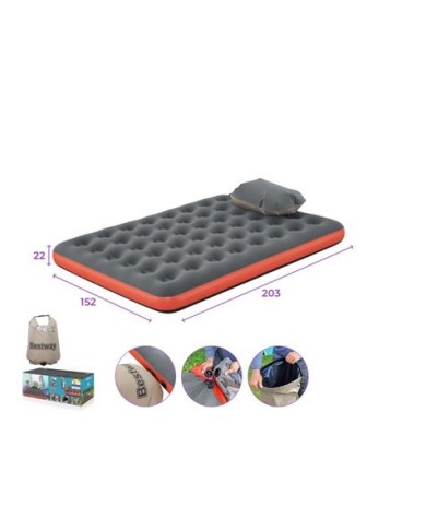 COLCHON CAMPING DOBLE ROLL & RELAX 203X152X28CM BESTWAY