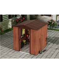 CASETA DE METAL | PUERTAS CORREDERAS 185X181X200CM (3.36M2) EFECTO MADERA