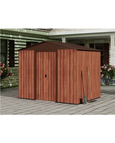 CASETA DE METAL | PUERTAS CORREDERAS 185X245X208CM (4.5M2) EFECTO MADERA SG