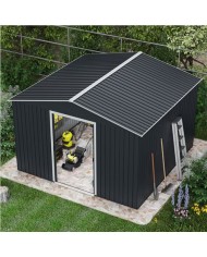 CASETA DE METAL | PUERTAS CORREDERAS 300X304.5X214.5CM (9.14M2) ANTRACITA