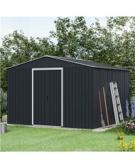 CASETA DE METAL | PUERTAS CORREDERAS 300X304.5X214.5CM (9.14M2) ANTRACITA