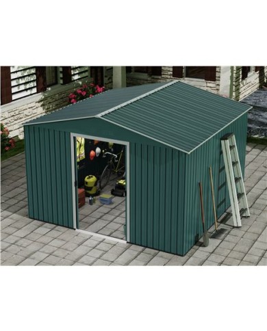 CASETA DE METAL | PUERTAS CORREDERAS 300X304.5X214.5CM (9.14M2) VERDE SUNGA