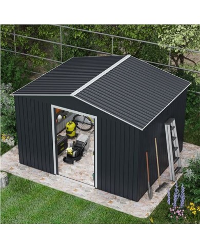 CASETA DE METAL | PUERTAS CORREDERAS 304.5X243X214.5 (7.4M2) ANTRACITA