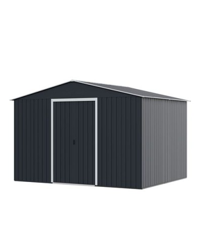 CASETA DE METAL | PUERTAS CORREDERAS 304.5X243X214.5 (7.4M2) ANTRACITA