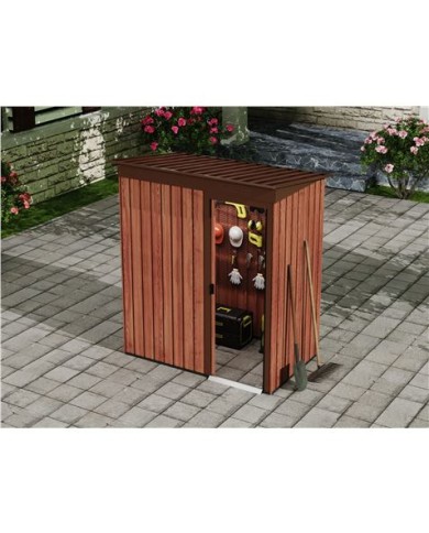 CASETA DE METAL | PUERTAS CORREDERAS 91X151X182CM (1.37M2) EFECTO MADERA SG