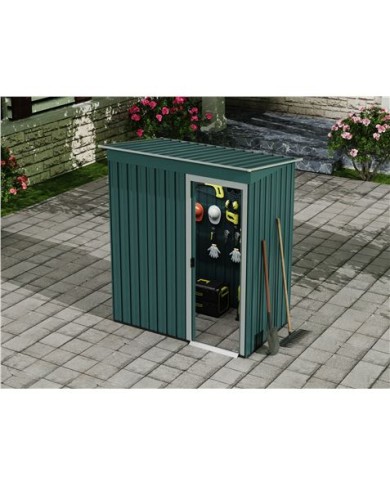 CASETA DE METAL | PUERTAS CORREDERAS 91X151X182CM (1.37M2) VERDE SUNGARDEN